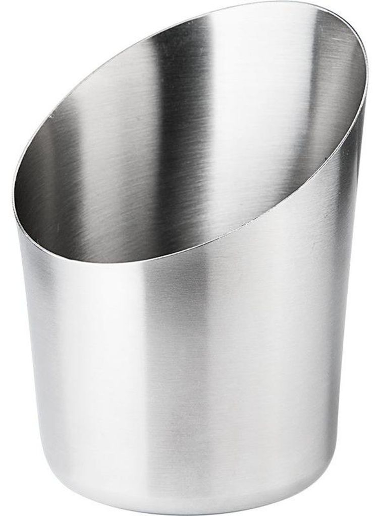 Servier-Becher Edelstahl Ø 88 mm, Höhe 110 mm, satiniert