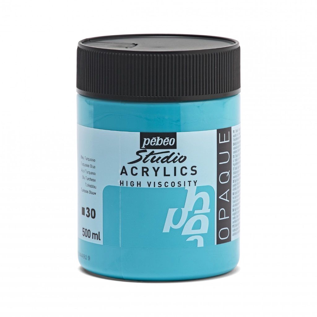 Pebeo Studio Acrylics 500 ml, 30 Türkisblau