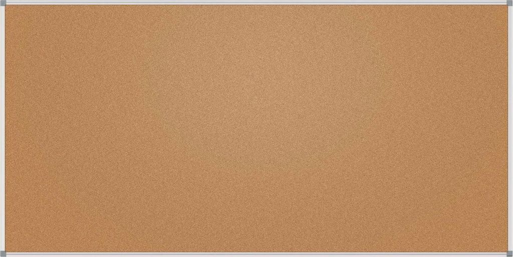 A plain corkboard with a metal frame.