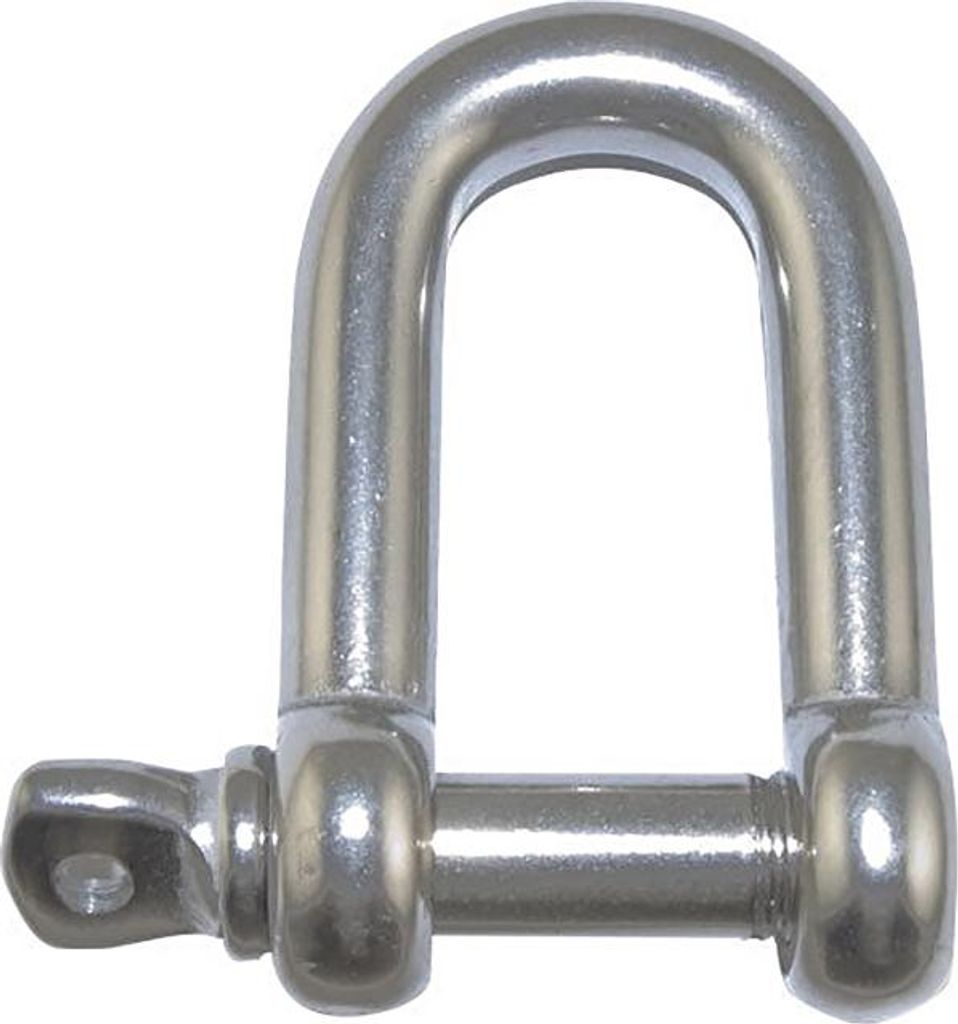 Edelstahl V4A Schäkel, Spannschrauben, Karabinerhaken/ Schäkel gerade 8mm 1 Stück