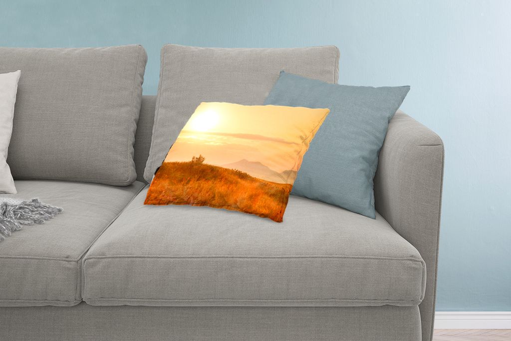 MuchoWow Zierkissen Sofakissen Wohnzimmer Dekokissen 60x40 cm Sonnenaufgang in einem Naturschutzgebiet - Kopfkissen - Polster mit Foto