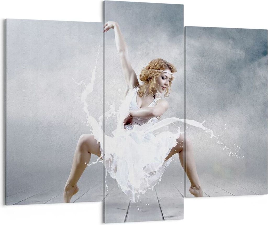 Bild auf Leinwand - Leinwandbild - Frau Tänzerin Ballett - 130x100cm - Wand Bild - Wanddeko - Leinwanddruck - Bilder - Kunstdruck - Wanddekoration...