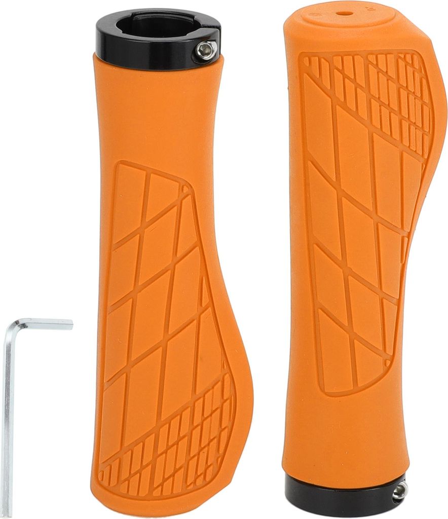 Fahrradlenkergriffe Abdeckungen 134mm lang weich | Fahrradlenkergriffe Schutz Orange 1 Paar