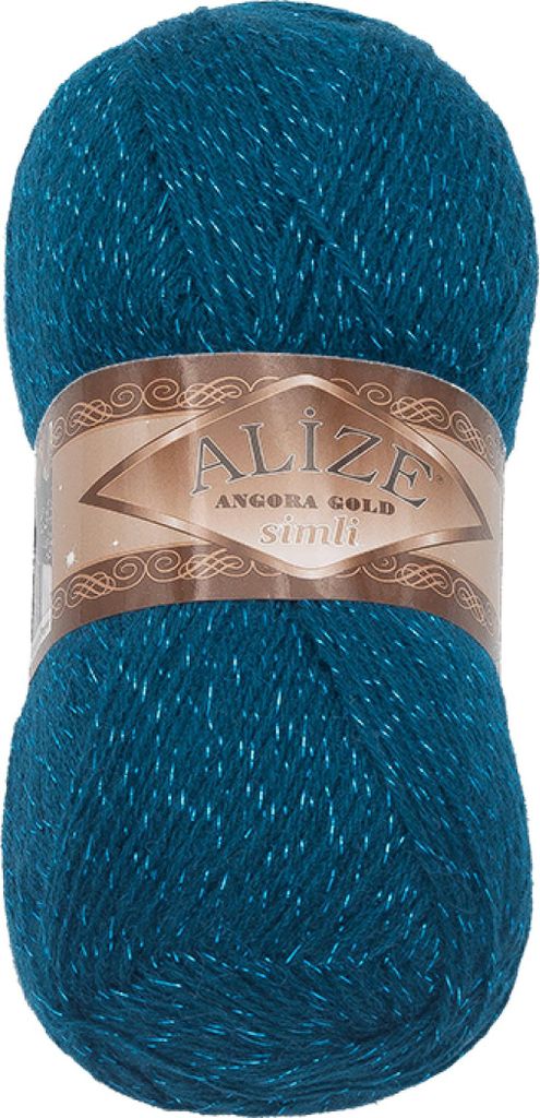 Garn ANGORA GOLD SIMLI – 100 g / 500 m – Blau