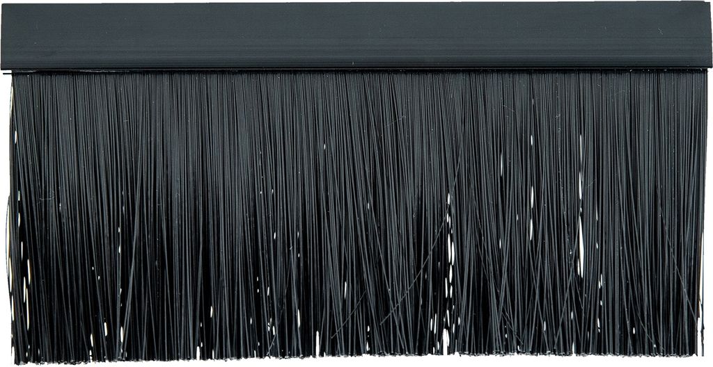 HMF 65429 Kabeldurchführung mit Bürsteneinsatz für 19 Zoll Serverschrank, außen, Schwarz