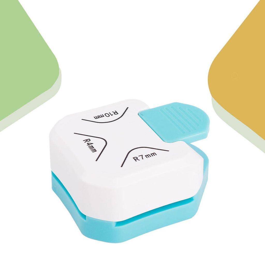 Tragbarer Eckenrunder,3-in-1 Mini-Papierwinkelschneider mit mehreren Abrundungswinkeln,4 mm, 7 mm, 10 mm, Eckschneider für Papierbastelarbeiten