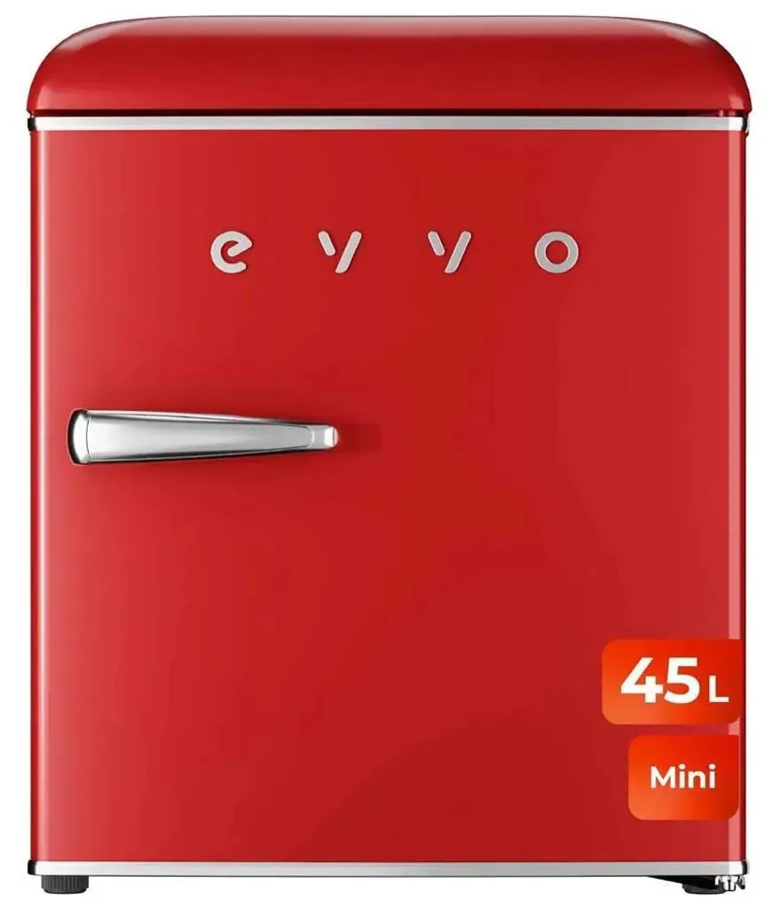 Petit frigo de bureau rouge rétro Cecotec - Idéal chambre et studio 220V