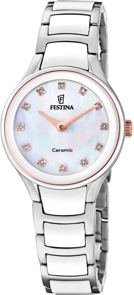 Festina Armbanduhr Ceramic Silver - Mother-of-pearl Produktbild 