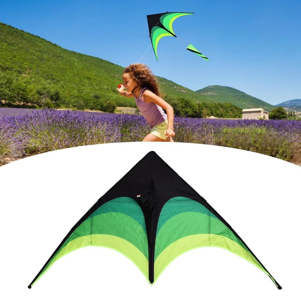 Cerf-volant facile à piloter 1,6m avec queue rotative et structure pro