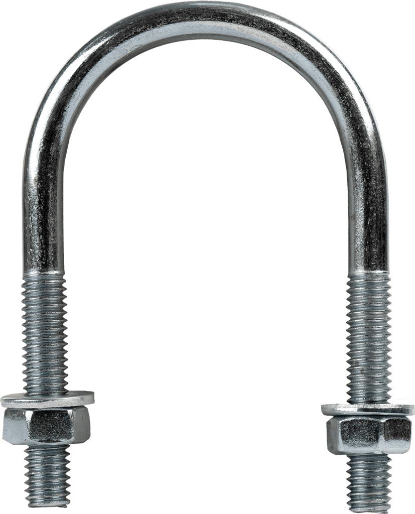 DROMET Rundschelle M6 U-Bügel 1 Zoll verzinkt 35/65 mm mit Produktbild 