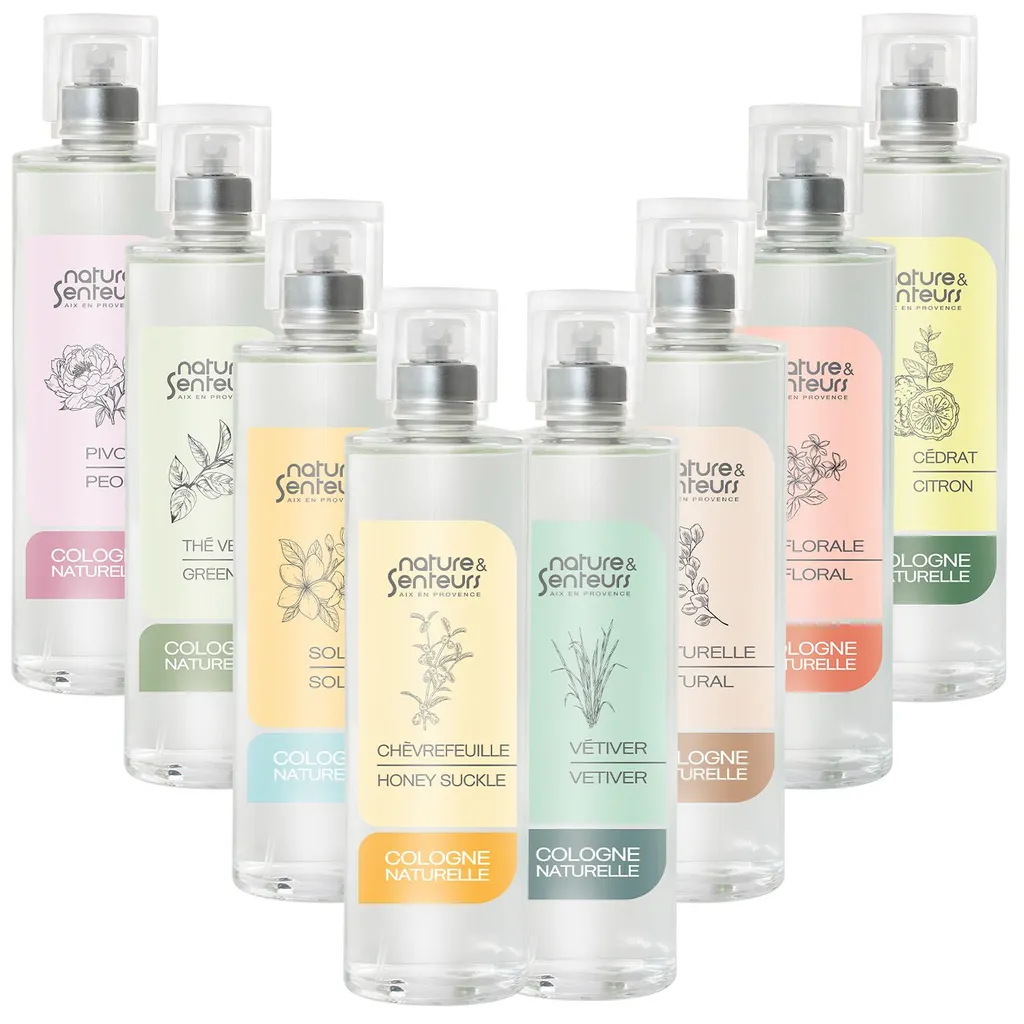 Coffret 8 Eaux de Cologne 100 ml Nature & Senteurs pour Varier de Parfum