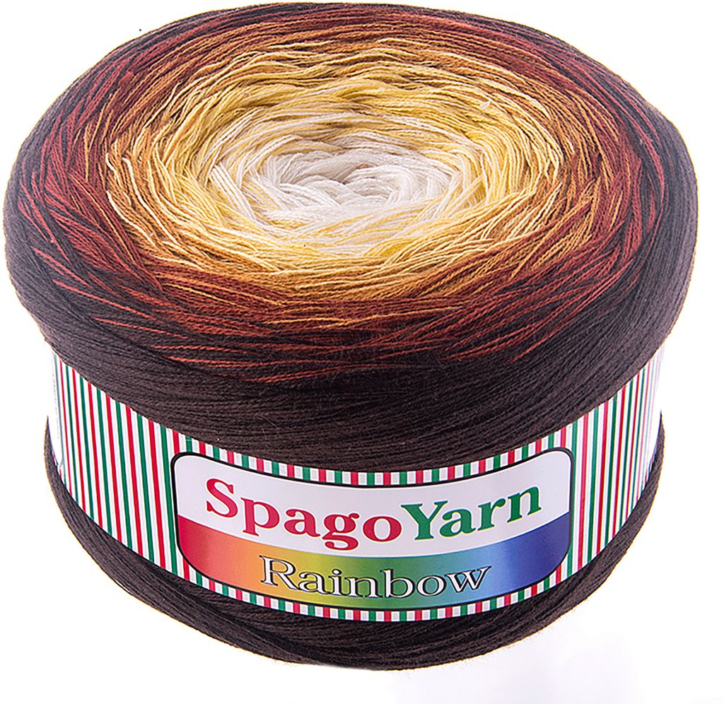 250g Farbverlaufsgarn Rainbow mit 1000m Bobbel Strickwolle Produktbild 