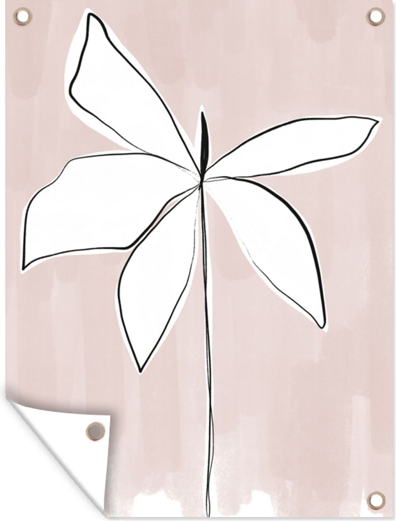 MuchoWow 60x80 cm Outdoor-Poster Gartendeko Sichtschutz Garten Poster für den Garten Blume - Abstrakt - Pastell