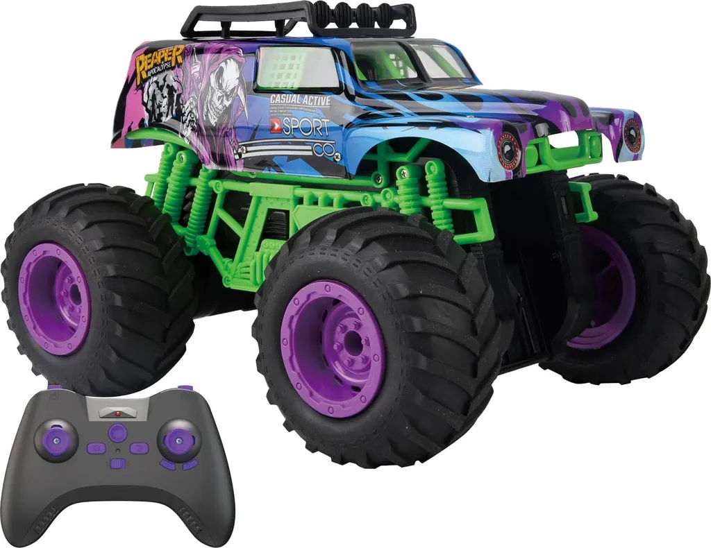 Monster Truck Télécommandé avec LED Lumineuses et Design Stuntauto - 2
