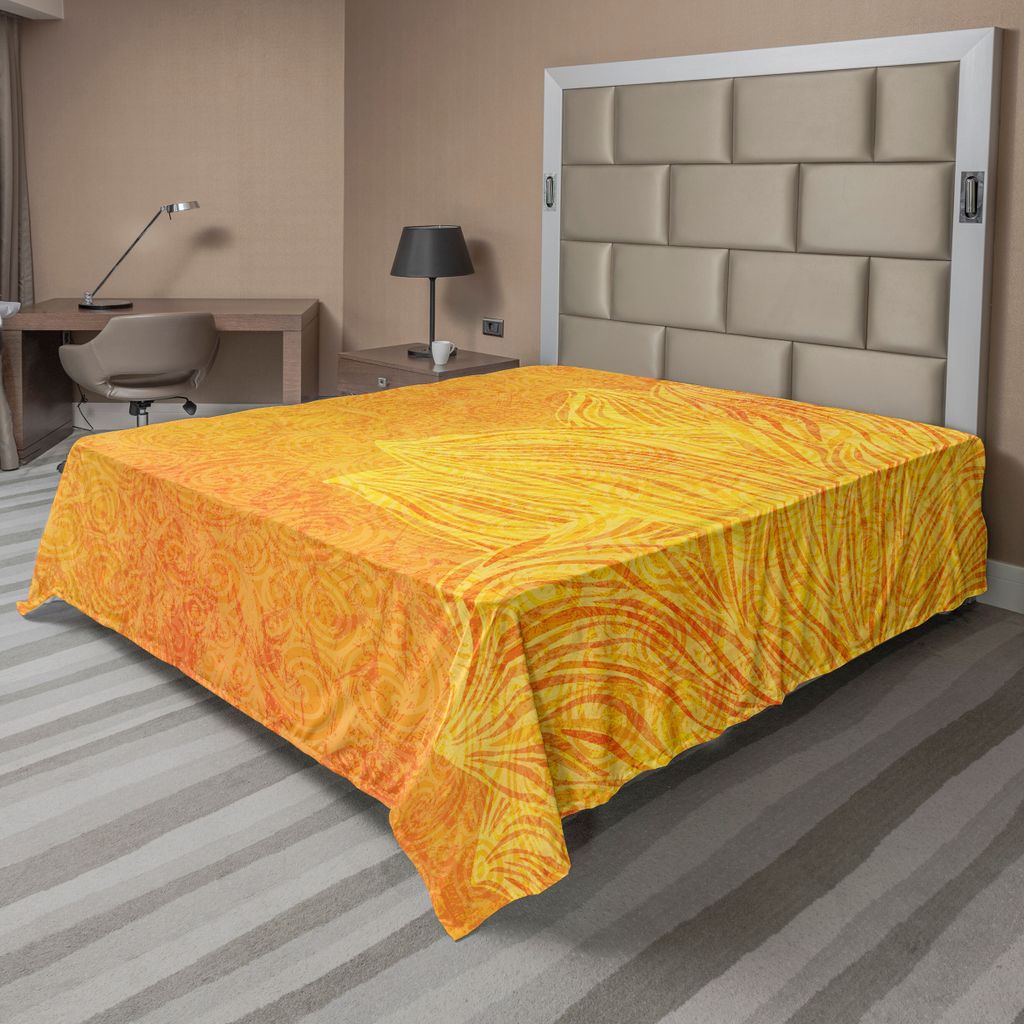 ABAKUHAUS Mandala Bettlaken, Old Fashion Tribal Grunge Motive Natur Thema Mit Floralen Linien Traditionelle Kunst, weiches bequemes oberes Bettlake...
