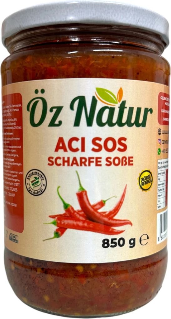 Öz Natur | Scharfe Soße Türkischer Art 750g Produktbild 