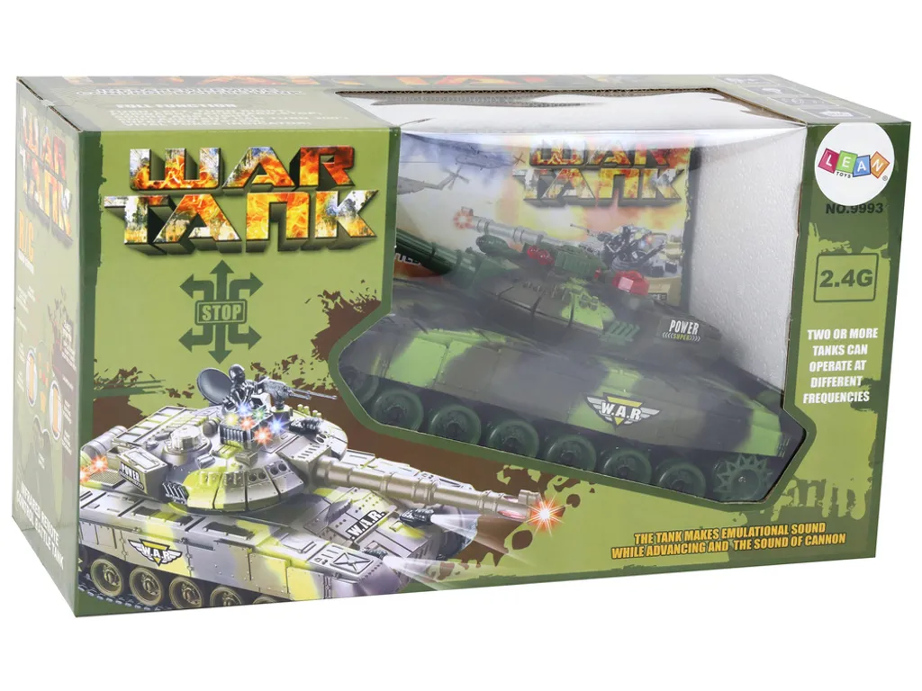 Char militaire télécommandé RC : Jeu de combat extérieur rotatif 360