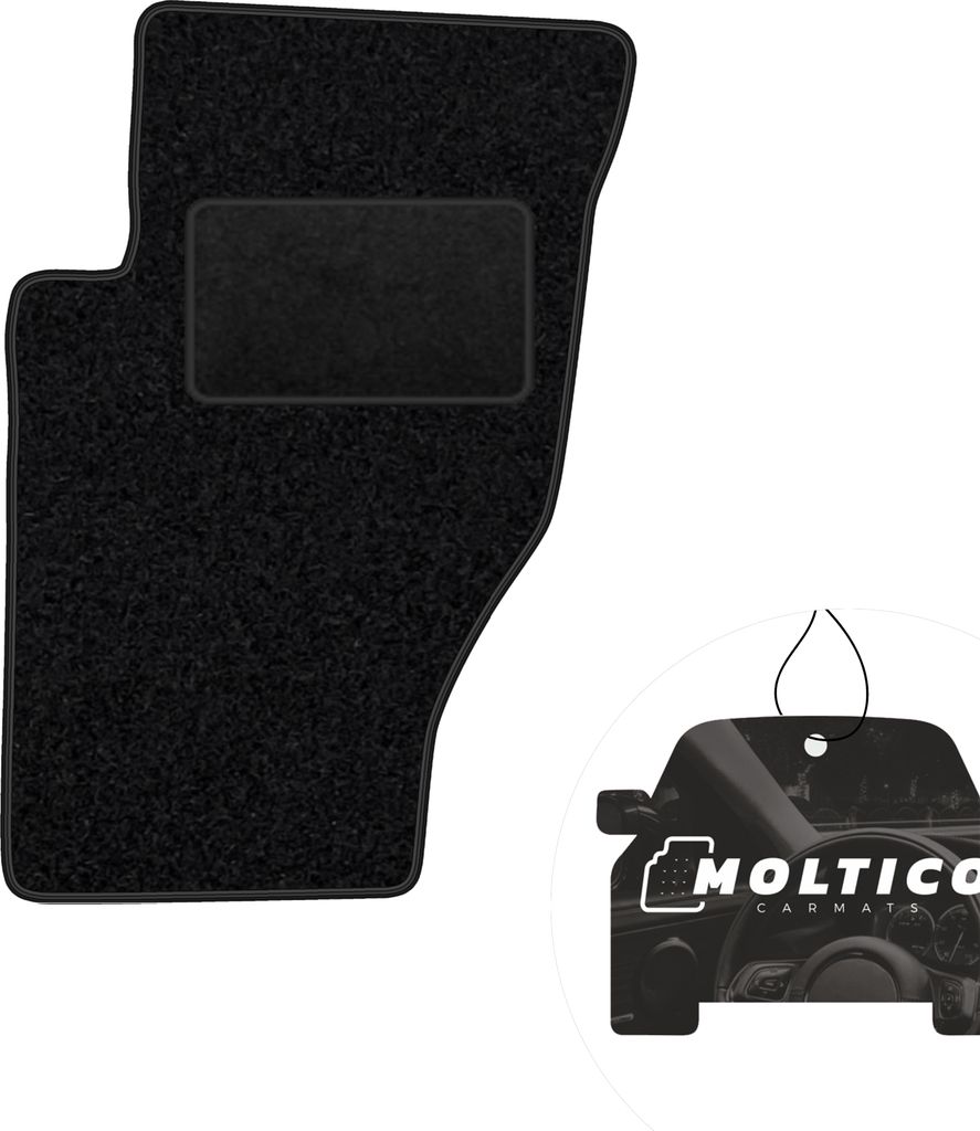 moto-MOLTICO Fahrer Fußmatte Auto Velours Fahrerseite Autoteppiche Schwarz Fahrermatte 1-teilig passend für Kia Sorento I 2002-2009