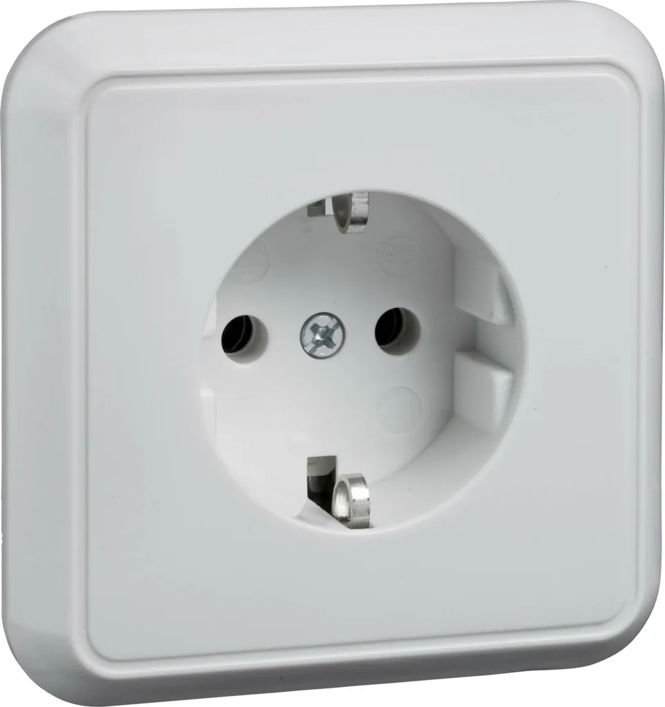 Prise 205024 rw Unterputz20 robuste avec plaque de finition fixe