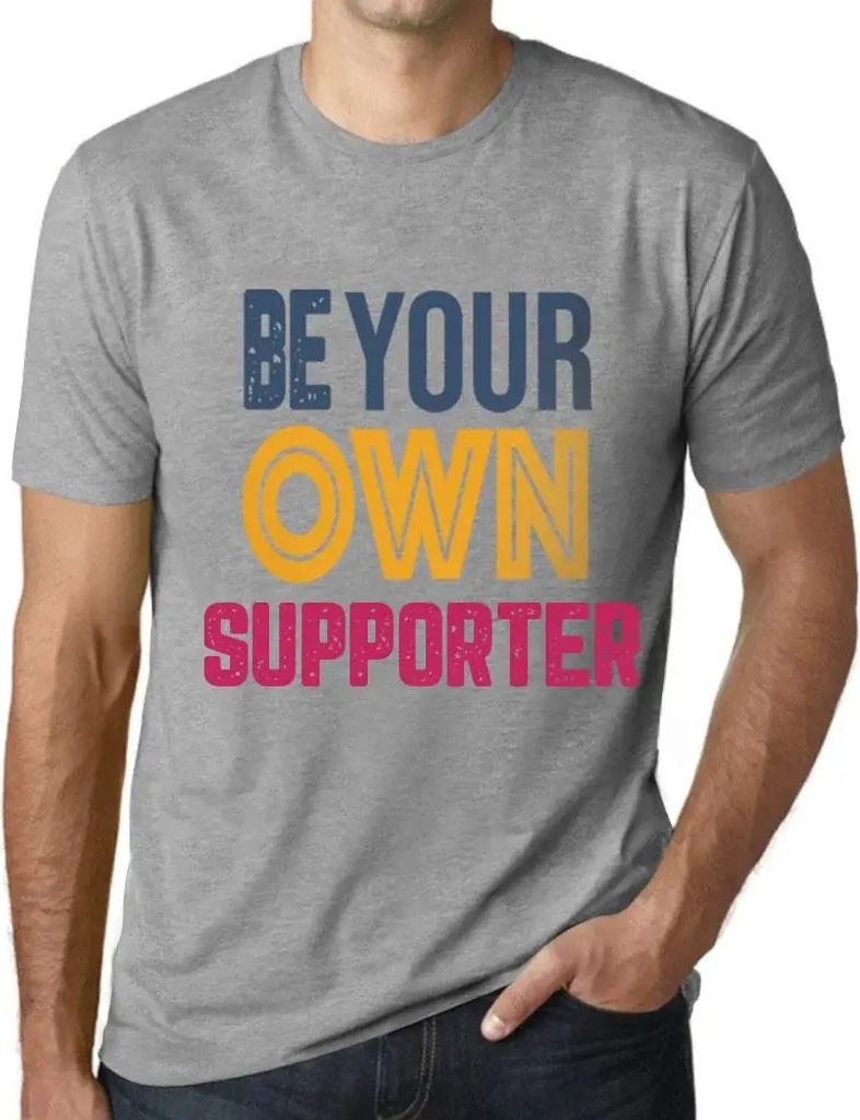 Herren Grafik T-Shirt Seien Sie Ihr eigener Unterstützer – Be Your Own Supporter – Öko-Verantwortlich Vintage Jahrgang Kurzarm Lustige Druck