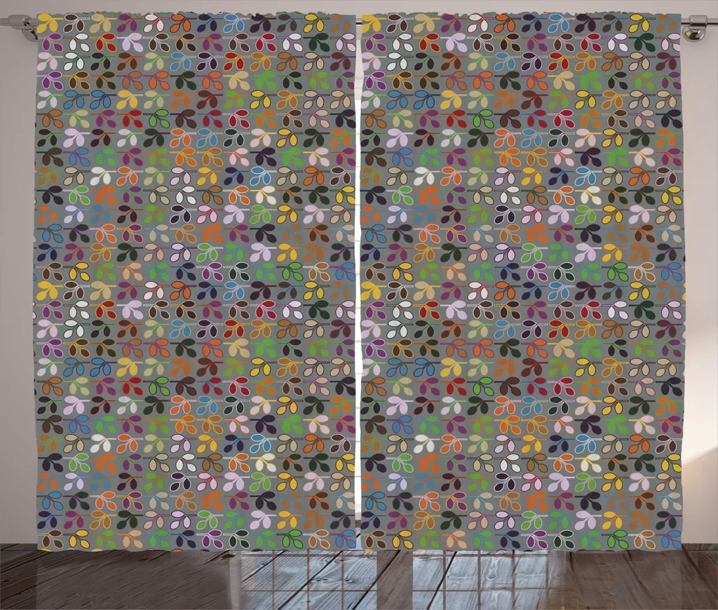 Tende Universali ABAKUHAUS 280 x 245 cm - Grafica Fogliame Multicolor