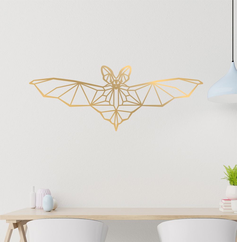 Fledermaus Polygon Wandtattoo Wandaufkleber Wall Sticker - Dekoration, Küche, Wohnzimmer, Schlafzimmer, Badezimmer