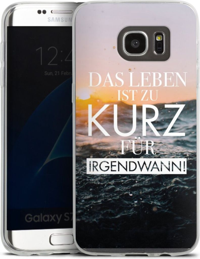 DeinDesign Slim Hülle für Samsung Galaxy S7 Edge Silikon Case Ultra Dünn Handyhülle Meer Statement Spruch