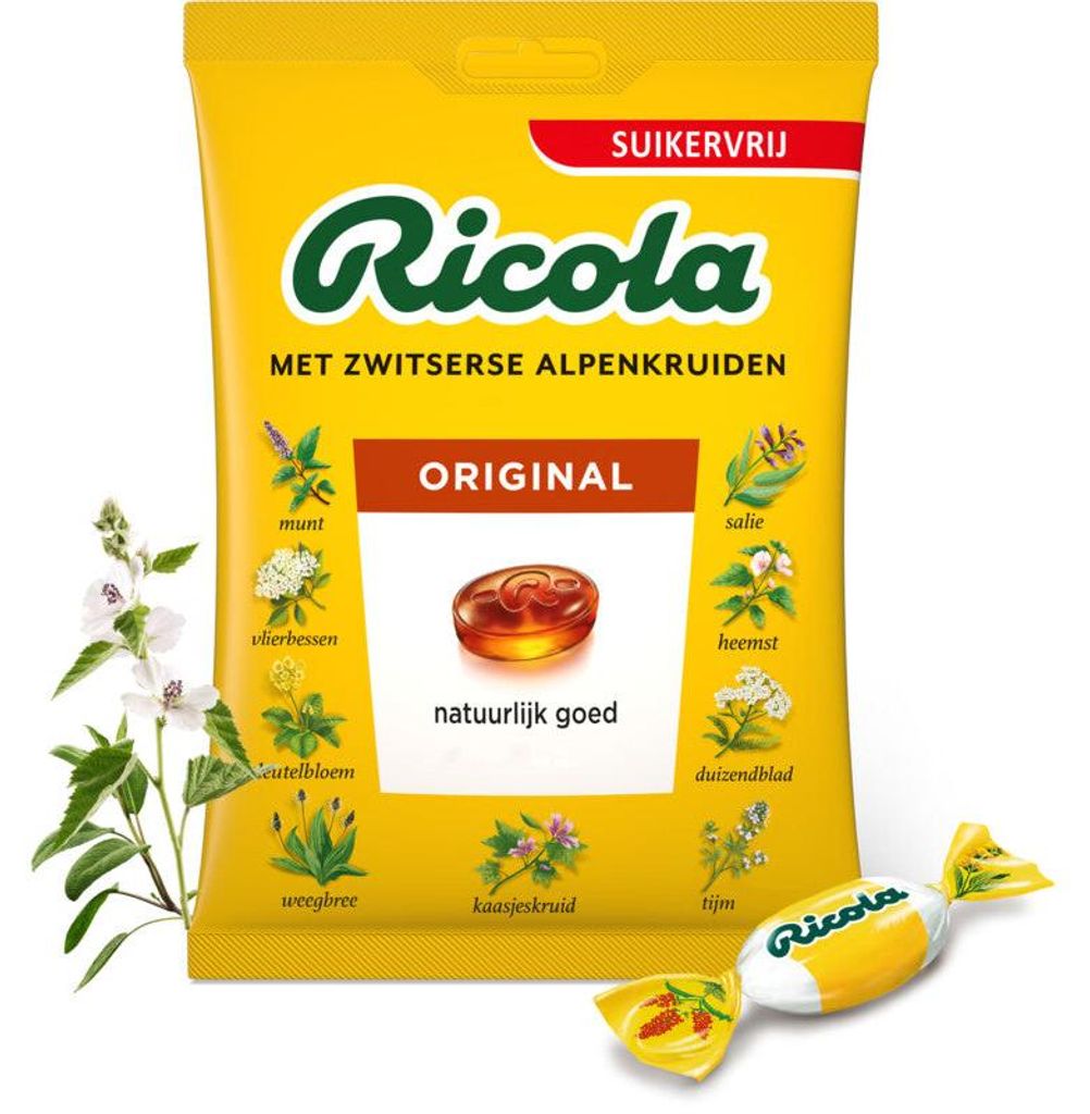 Ricola Original zuckerfrei 75 g – Kräuterbonbons, Produktbild 