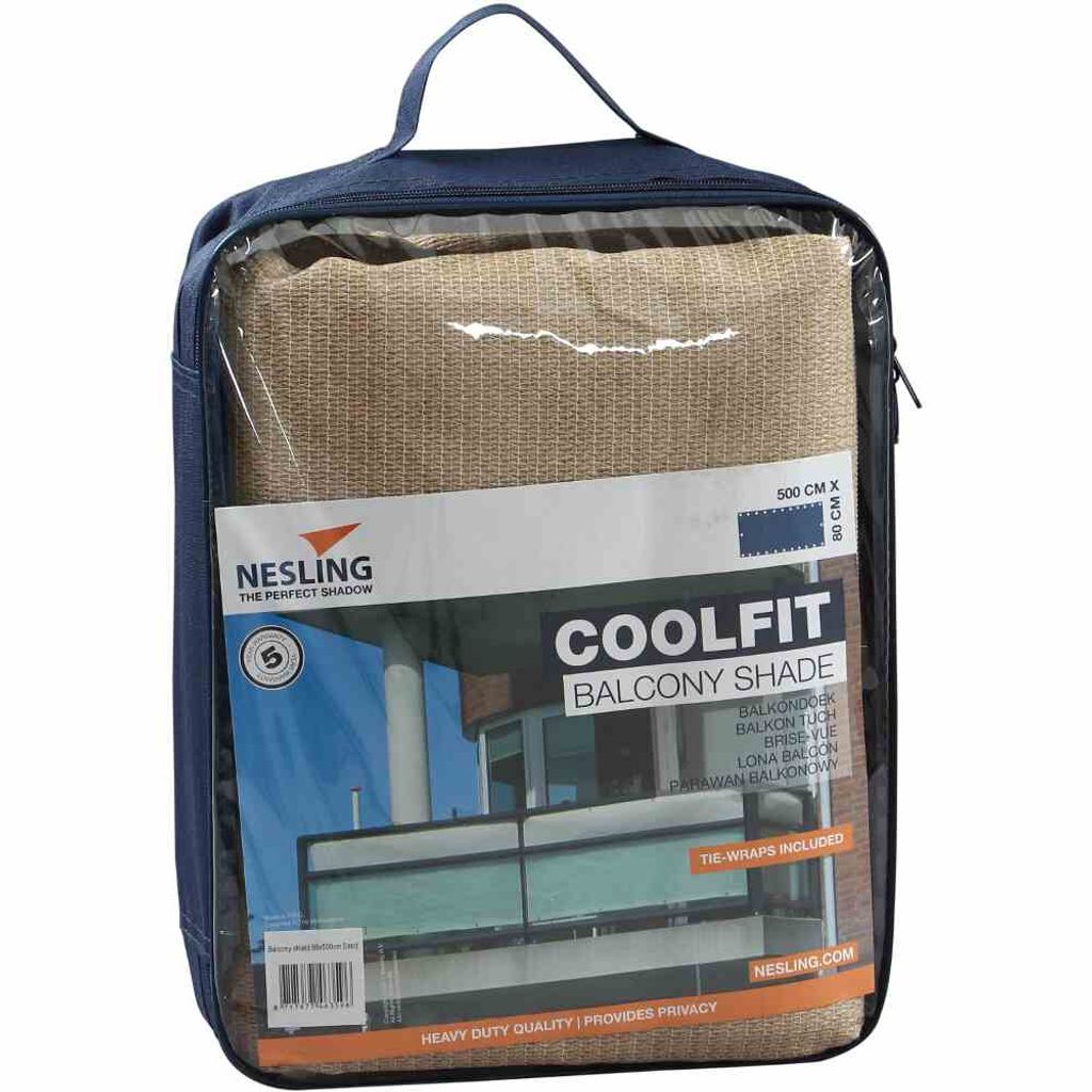 Nesling Coolfit Balkonverkleidung 80 x 500 cm 285g/m² HDPE, 80x500cm - sand