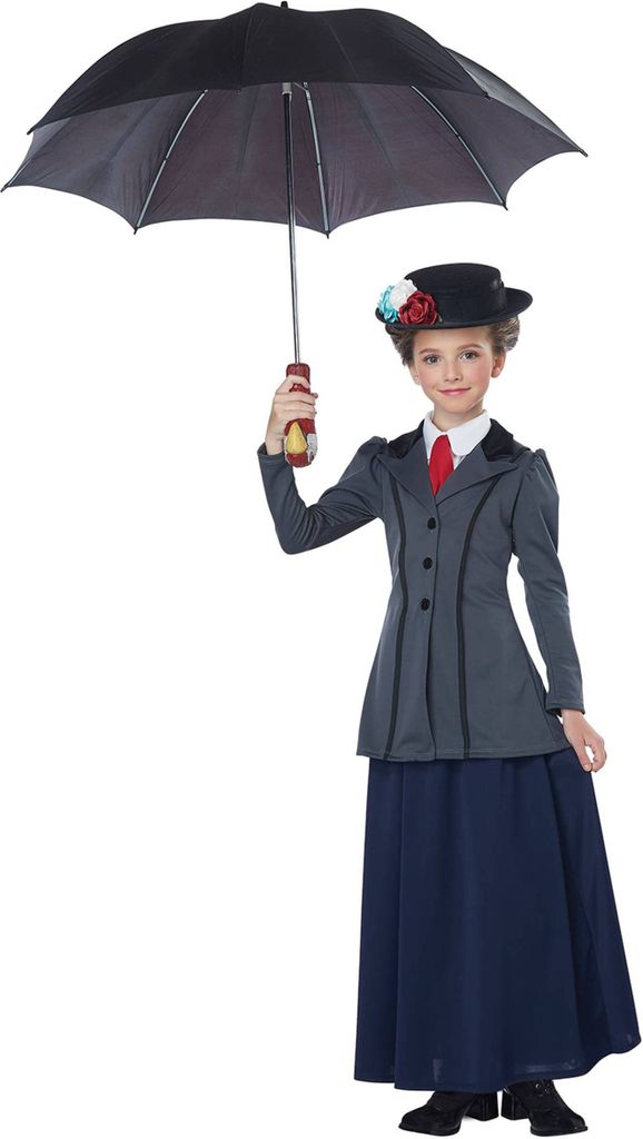 Englisches Kindermädchen Kostüm Nanny Kostüm für Mädchen Produktbild 