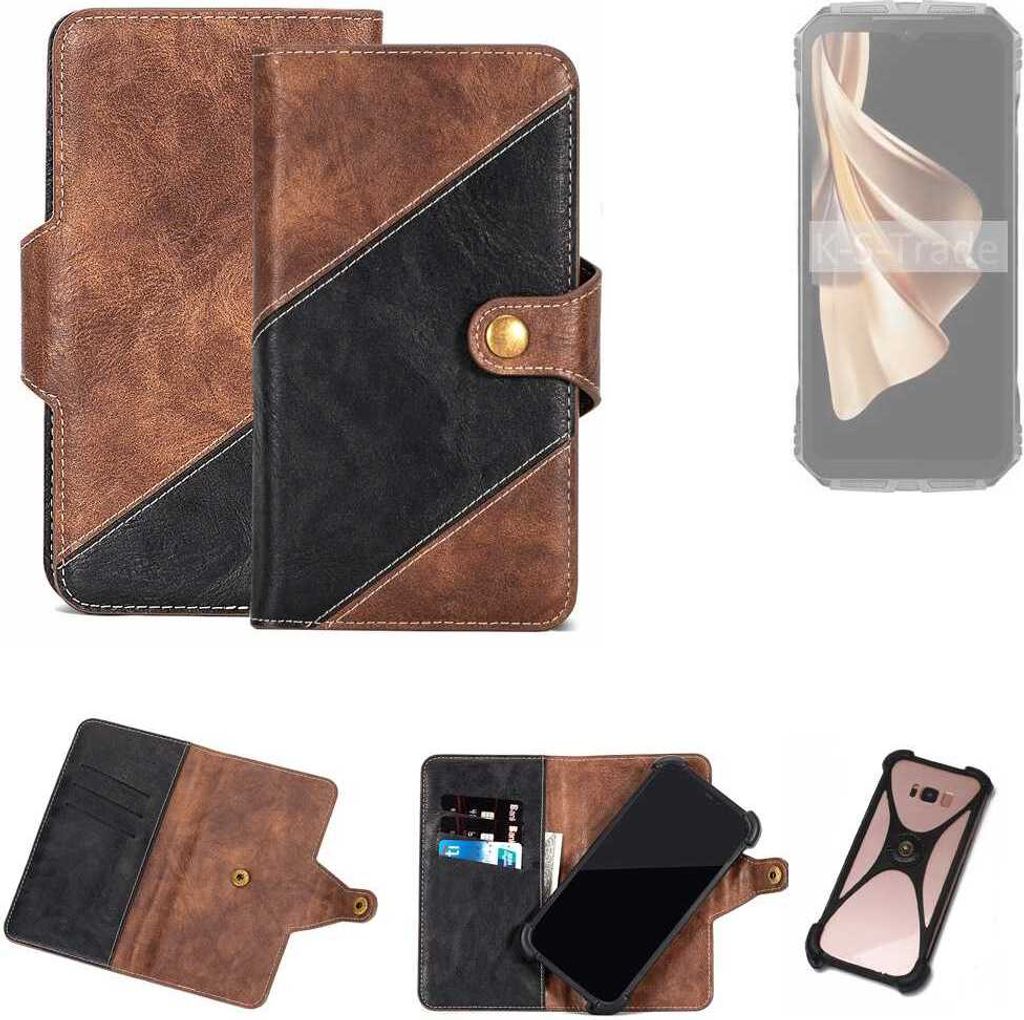 K-S-Trade Handyhülle Schutzhülle Bookstyle Case kompatibel mit Doogee S Punk Klapphülle Cover Hülle Schutztasche 1x