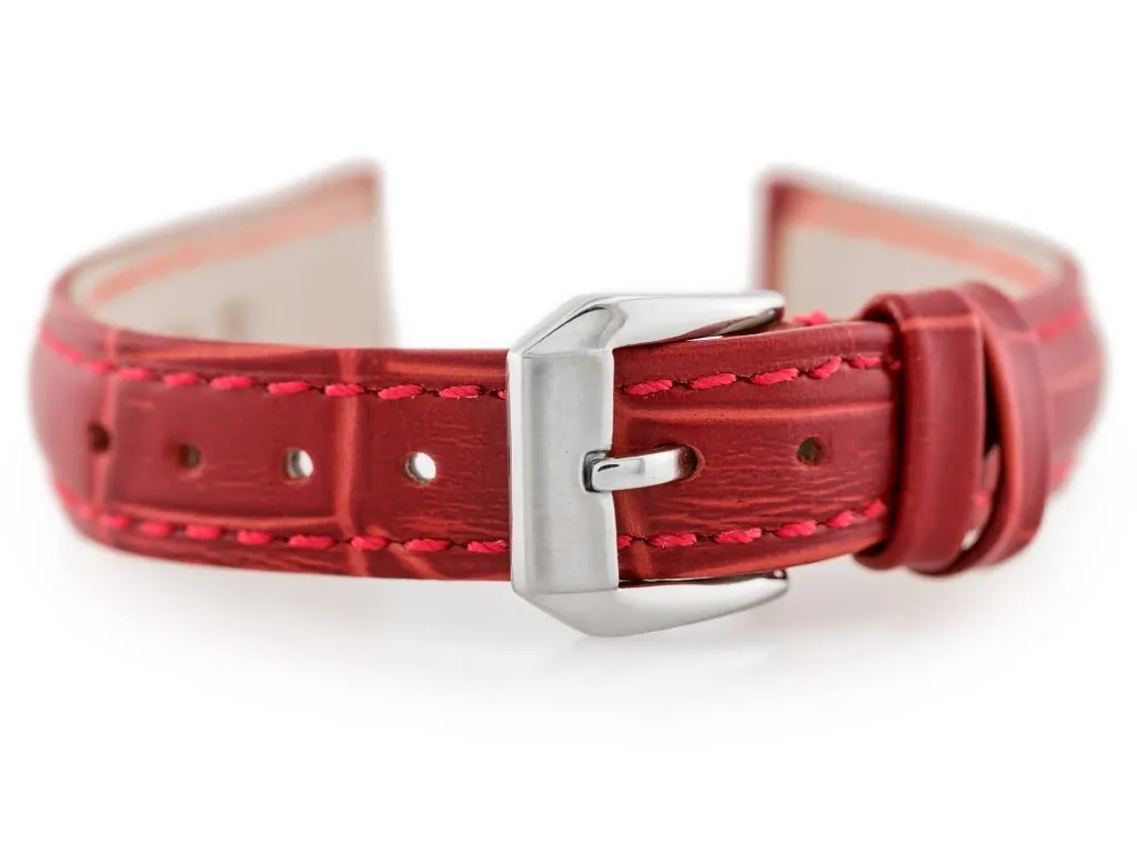 Cinturino Ricambio W64 Rosso 12mm | Vera Pelle Resistente Daily