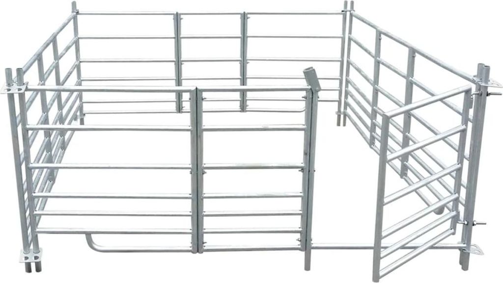 vidaXL Schapenren, 4 zijden, verzinkt staal, 183 x 183 x 92 Productafbeelding 