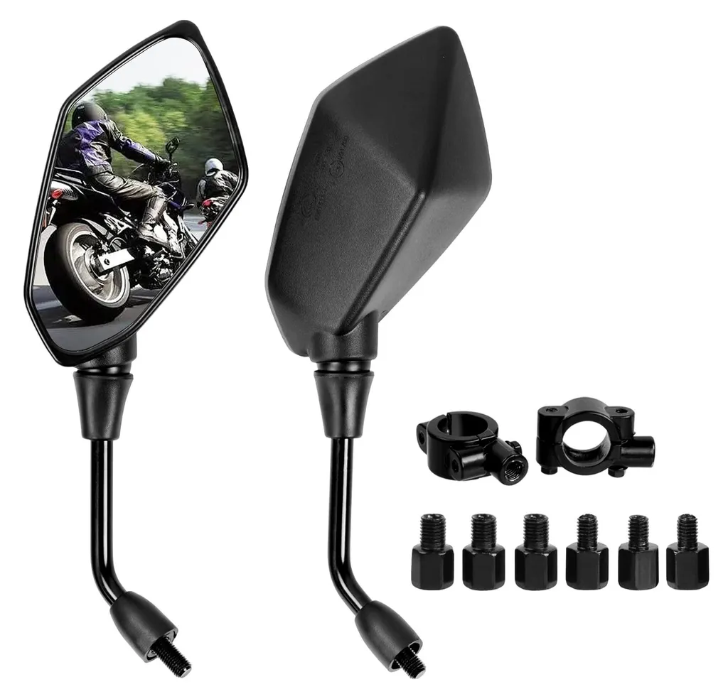 Rétroviseurs Moto Anti-Vibration Universels pour Guidon M8 et M10