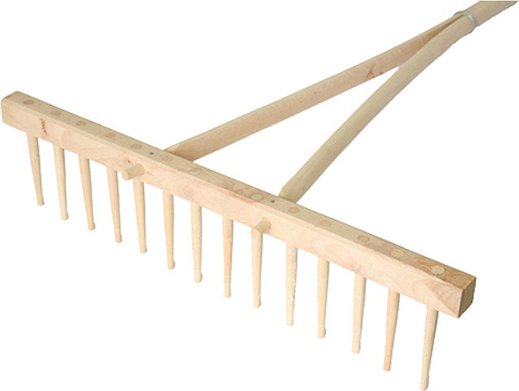 Gartenharke aus Holz mit 16 Zinken Produktbild 