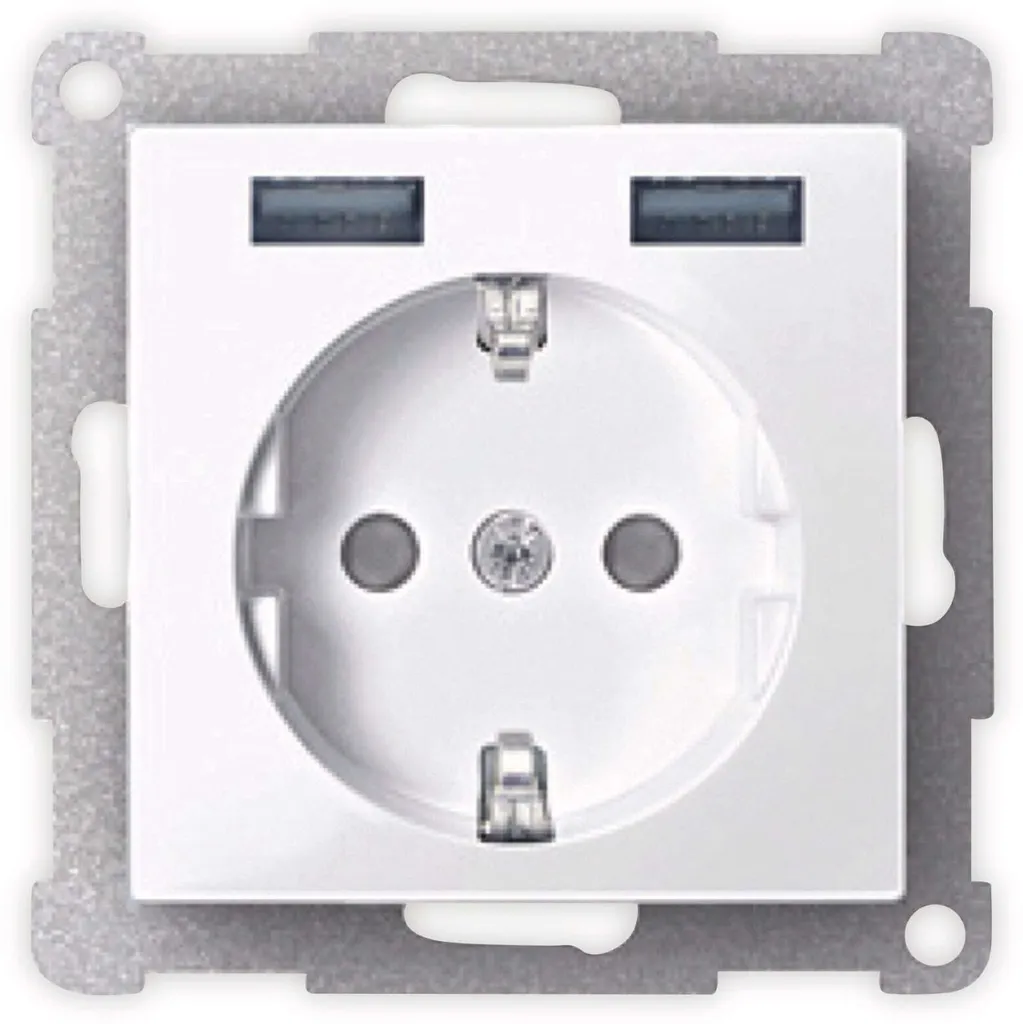 Prise murale avec USB Merten pour recharger sans bloquer vos prises