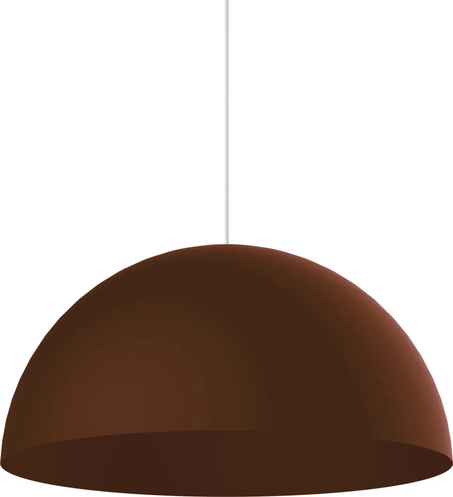 Suspension CASSIS E27 42W en métal corten brun design industriel D40 cm