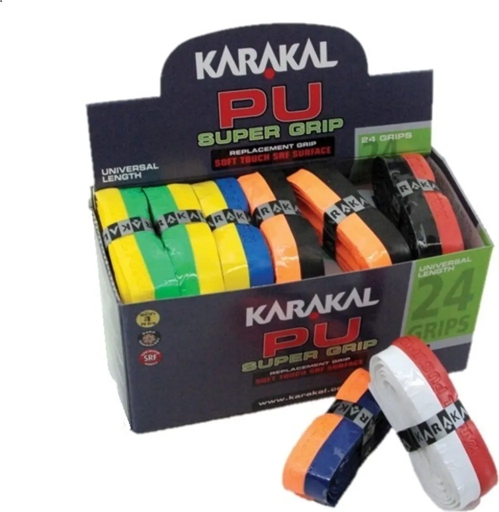 Grip de Rechange Karakal Duo pour Squash et Tennis - Polyuréthane Pack 24