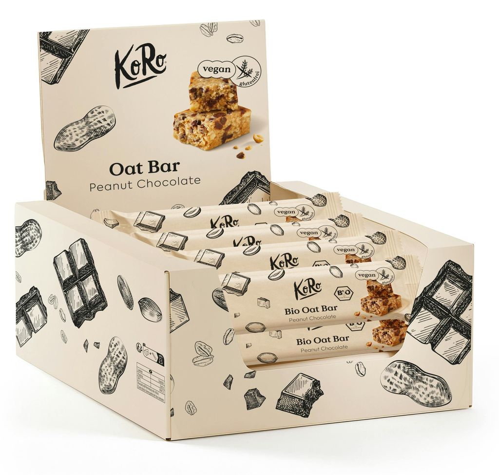KoRo I  Oat Bar Peanut Chocolate 15 x 60 g Produktbild 