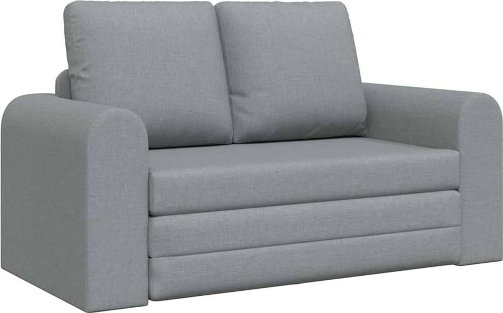 vidaXL Schlafsofa 60cm Hellgrau Stoff