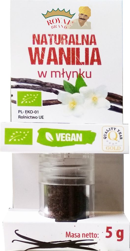 Vanille im Mahlwerk zum Mahlen. Frische, gute Produktbild 