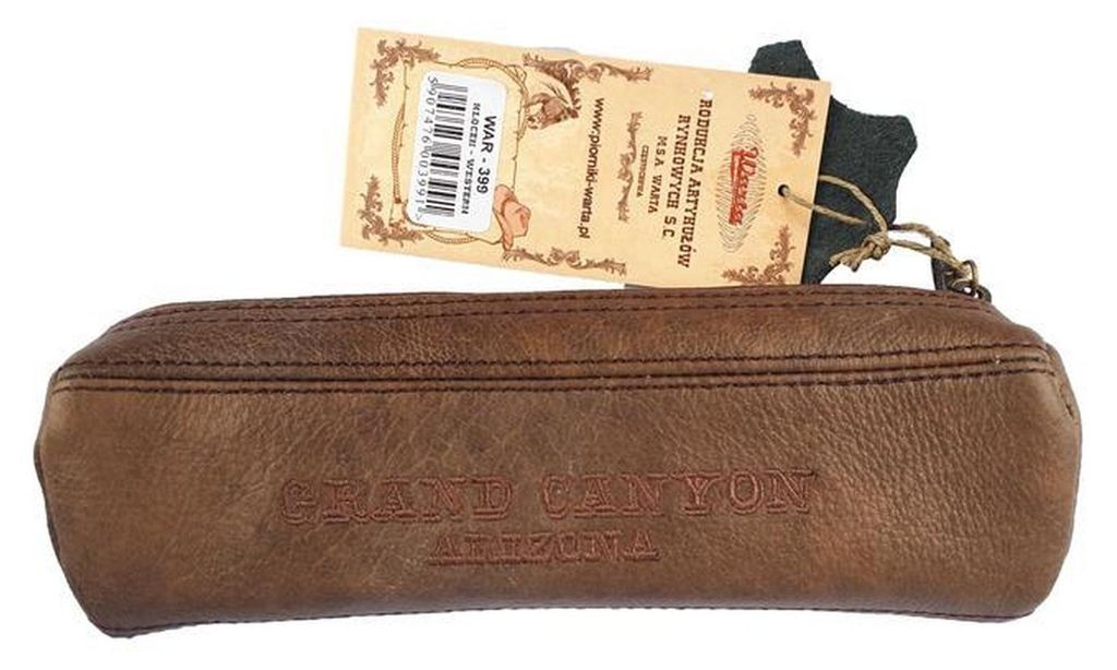 Echt Leder Schlamperetui Grand Canyon Arizona hellbraun 21x7x6 cm