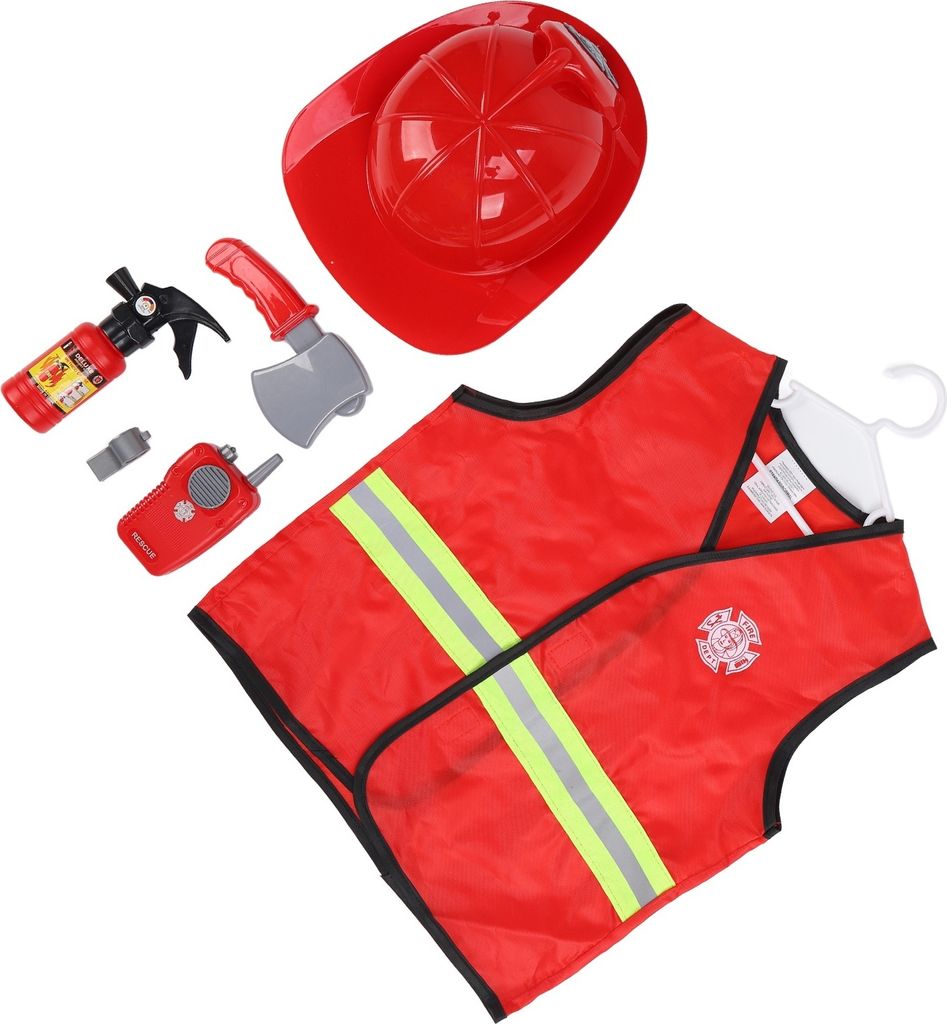 Firefighter Costume,Kids Firefighter Costume,Fireman Costume Role Play Dress Up,Fire Fighter Child Costume,Firefighter Costume Set,Kids' Costume Ac...