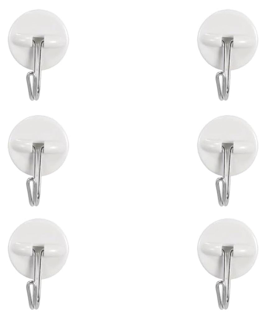 Selbstklebende Haken, 6 Stücke Klebehaken, Wandklebehaken, Handtuchhaken, Mehrzweckhaken, für Bad, Küche, Wand, Tür