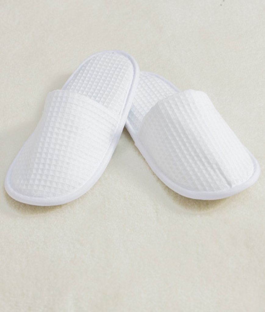 Towel City Waffle Mule Slippers