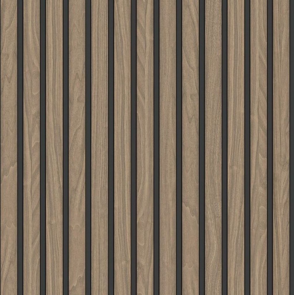 Belgravia - Tapete, Holzlatte AG174 (Einheitsgröße) (Walnuß-Braun)