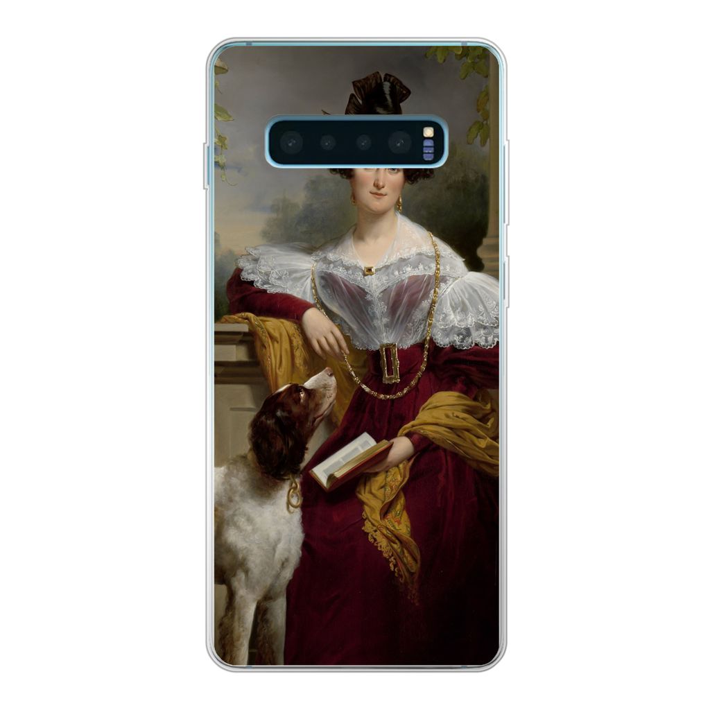 MuchoWow Handyhülle Schutzhülle Hülle für Samsung Galaxy S10 Lite Porträt von Alida Christina Assink - Gemälde von Jan Adam Kruseman Siliko...