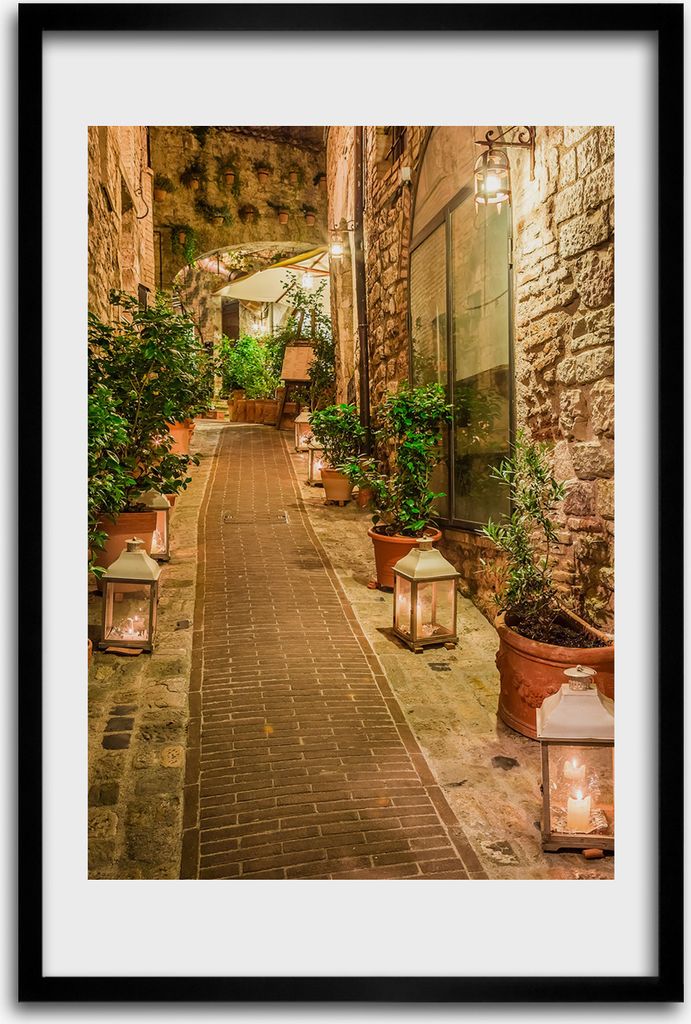 Bild - Bilderrahmen - 40 cm x 60 cm - MDF - Rahmen - Wandkunst - Umbrien Italien