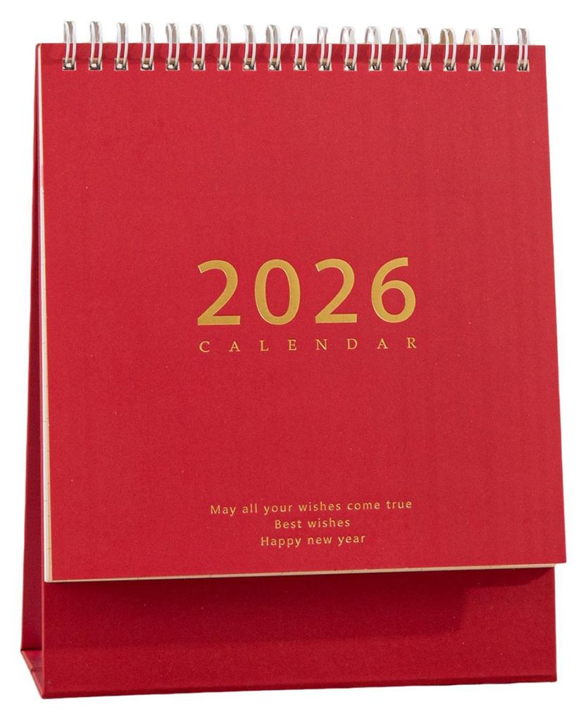 Tischkalender 2026 im Retro-Stil, dickes Papier, Zeitmanagement-Planer, Homeoffice, Schule, Tagesplaner