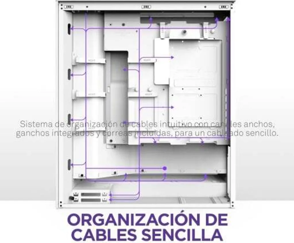 Boîtier NZXT H7 Flow RGB 2024 Blanc pour Setup Gaming et Créatif - 4
